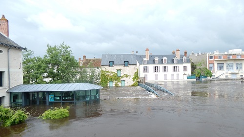 inondation dans une ville du centre de la france